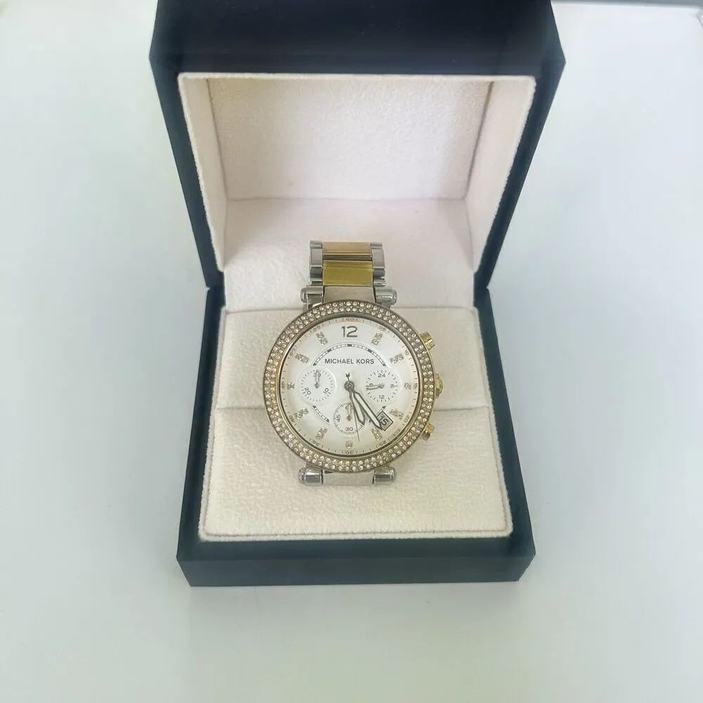 Michael Kors Parker MK5626 Women’s Wrist Watch Two Tone Gold Silver